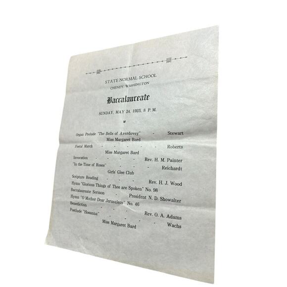 1925 Washington State Normal School Newspaper Programs Baccalaureate Huge Lot - Picture 3 of 7